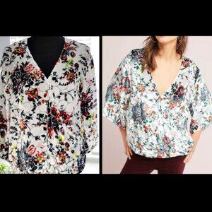 Anthropologie Maeve Umi Faux Wrap Top Shirt Small